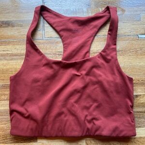 Girlfriend Collective Red Orange Sports Bra Size Small S